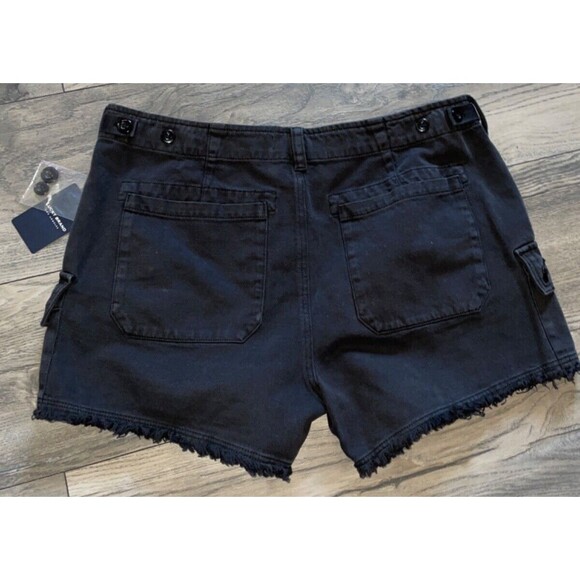 Lucky Brand Women's Raw Hem Utility Shorts size 28 NWT Cut-Off Black - Picture 12 of 13